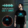 Sound Activated LED T Shirt Light Up and down Flashing Equalizer - Ver son