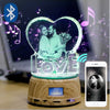 Custom Love Crystal Color Photo Frame LED Night Light MP3 Bluetooth Music Box - Ver son