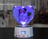 Custom Love Crystal Color Photo Frame LED Night Light MP3 Bluetooth Music Box - Ver son