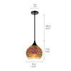 3D Colorful Nordic Starry Sky Hanging Glass - Ver son