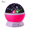 LED Night Light Projecting Star and Moon Sky Rotating Lamp for Children Bedroom - Ver son